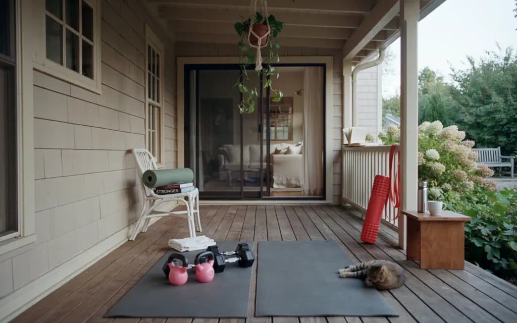 8. Turn a Covered Porch Into an Outdoor Gym