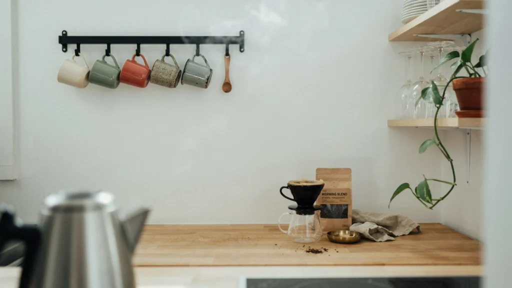 8. Wall-Mounted Mug Rack