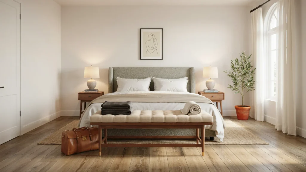 9. Include a Luggage Bench