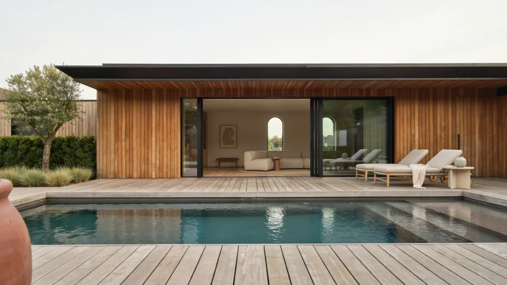 9. Match the Pool Deck to the House
