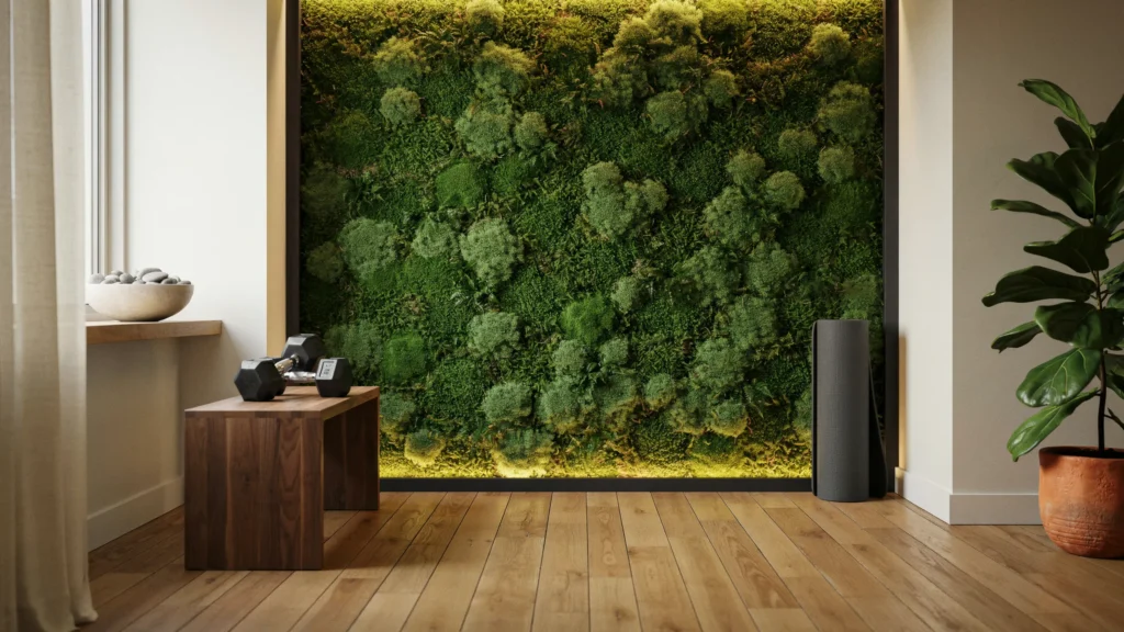 Bring In a Moss Wall or Greenery With Integrated Lighting