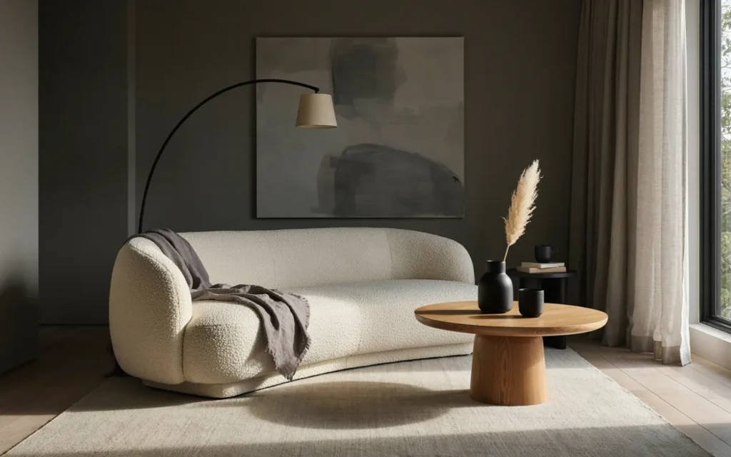 Curved Sofa for a Softer Living Room