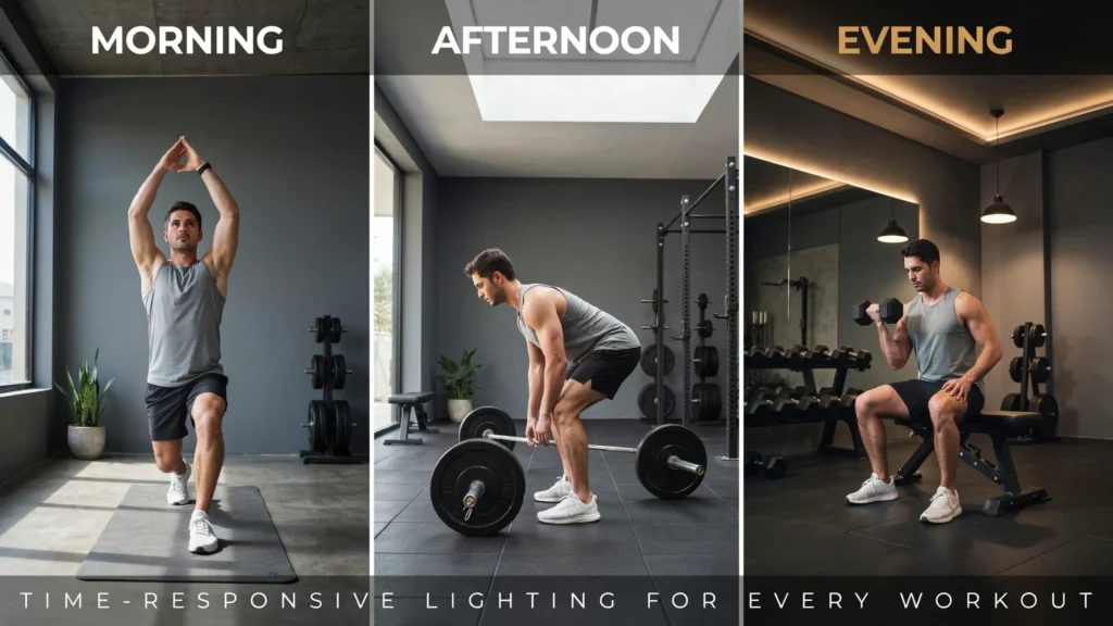 Match Lighting to the Time You Actually Work Out