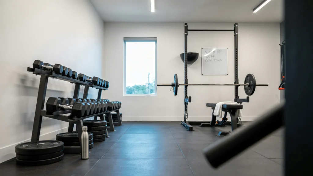 Use Task Lighting Around Weight and Mat Areas